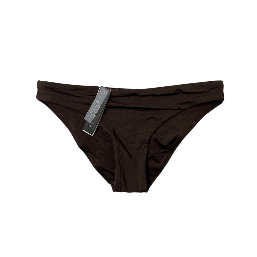 Zingara Bikini Bottoms Womens 4 Espresso High Cut‎ Cheeky Swim Beach Separates